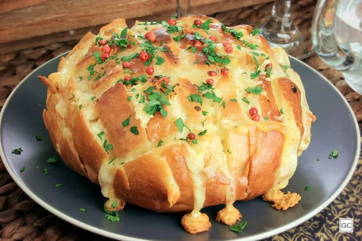 Pan cremoso gratinado